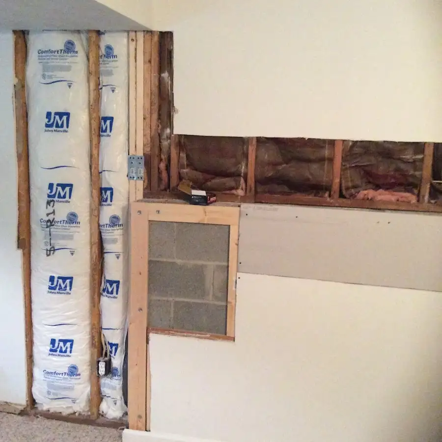 Wall insulation replacement during Contents Cleaning & Restoration in Gretna